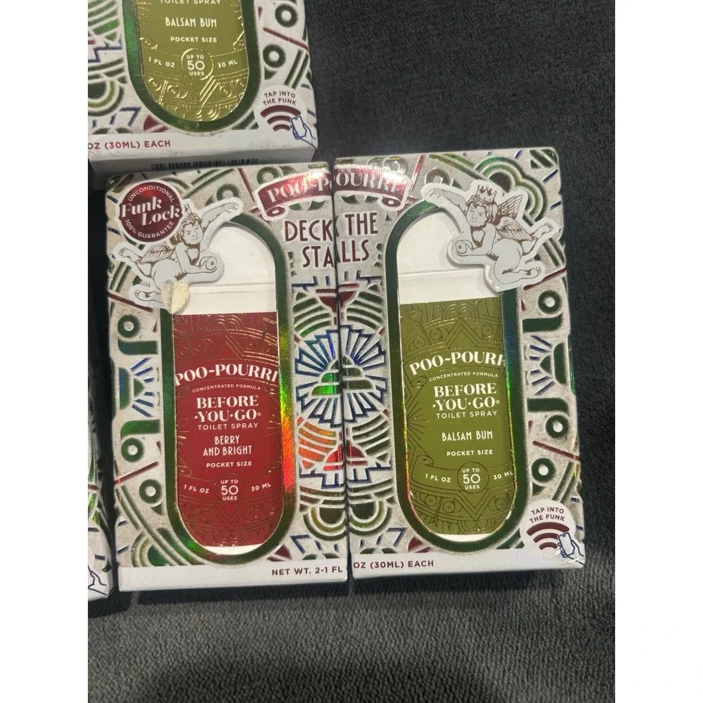Lot Of 3. Poo-Pourri Deck‎ The Stalls, Berry and Bright & Balsam Bum, G85